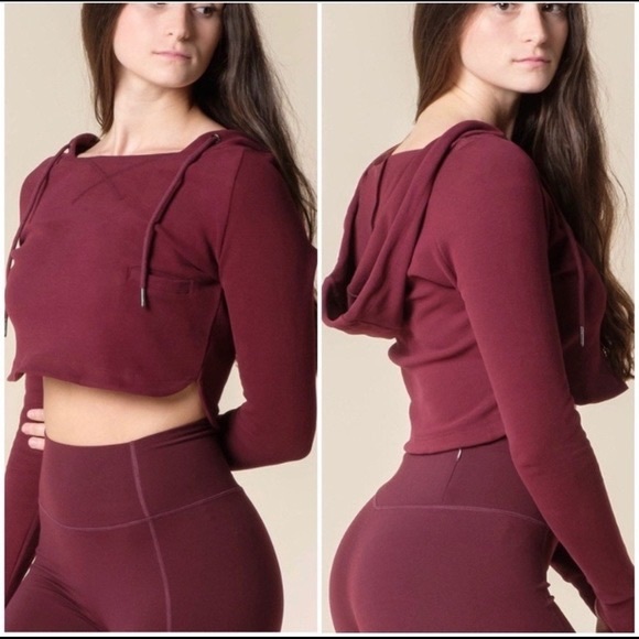 Paragon Fitwear Tops - Paragon cropped Verona drawstring hoodie